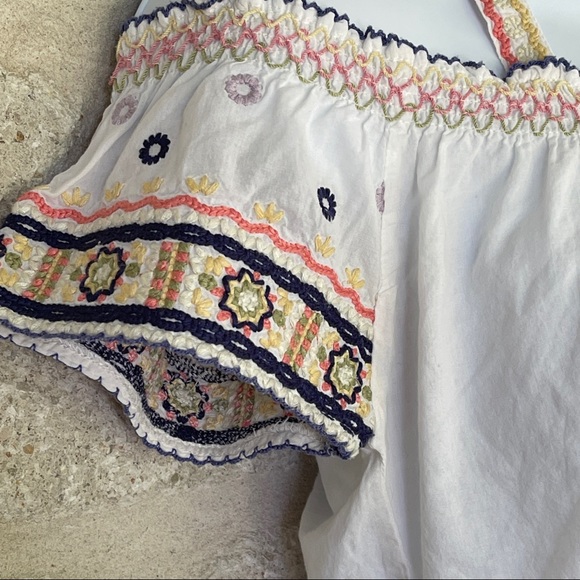 Miss Me embroidered white off shoulder top M - Picture 4 of 6